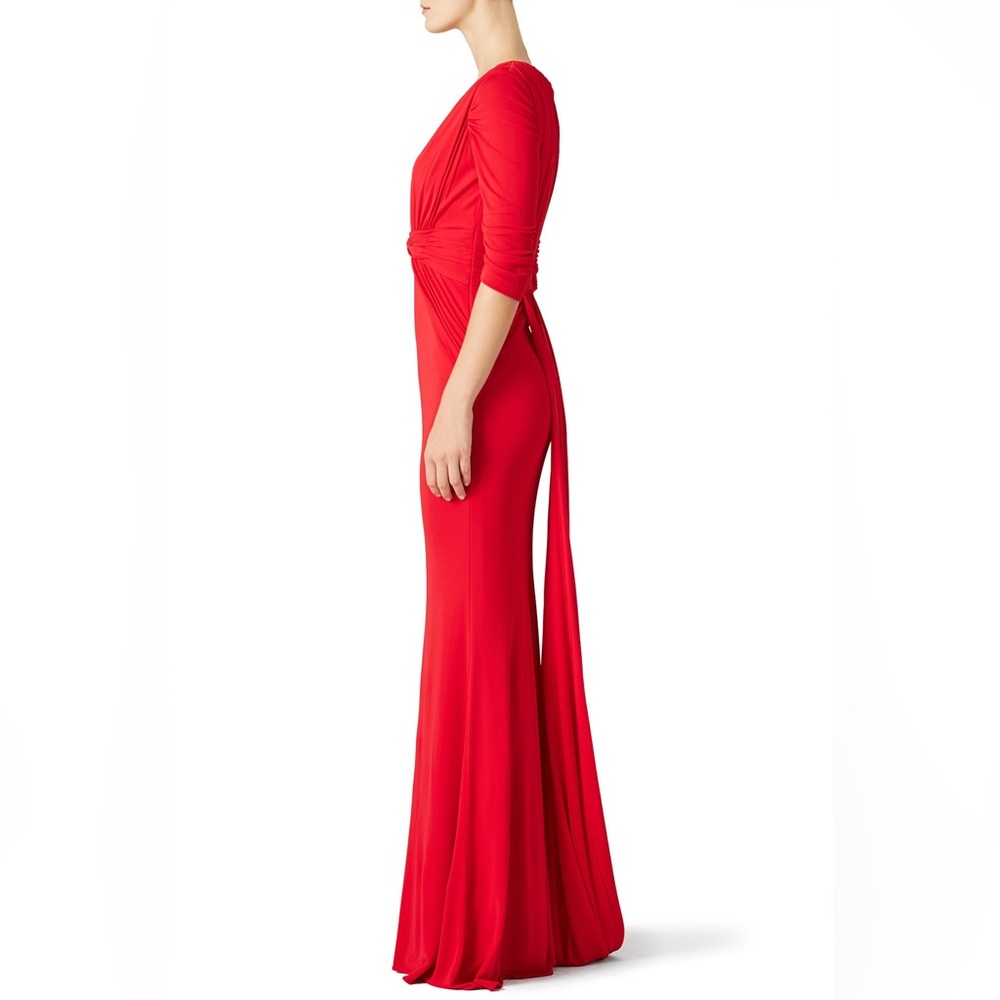 Badgley Mischka Layla Gown Formal Dress Red Maxi size 14 - Picture 14 of 15